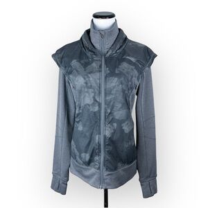 Lululemon Snug Sprinter Jacket 10 - Heathered Slate Gray Camo, Polartec, Running